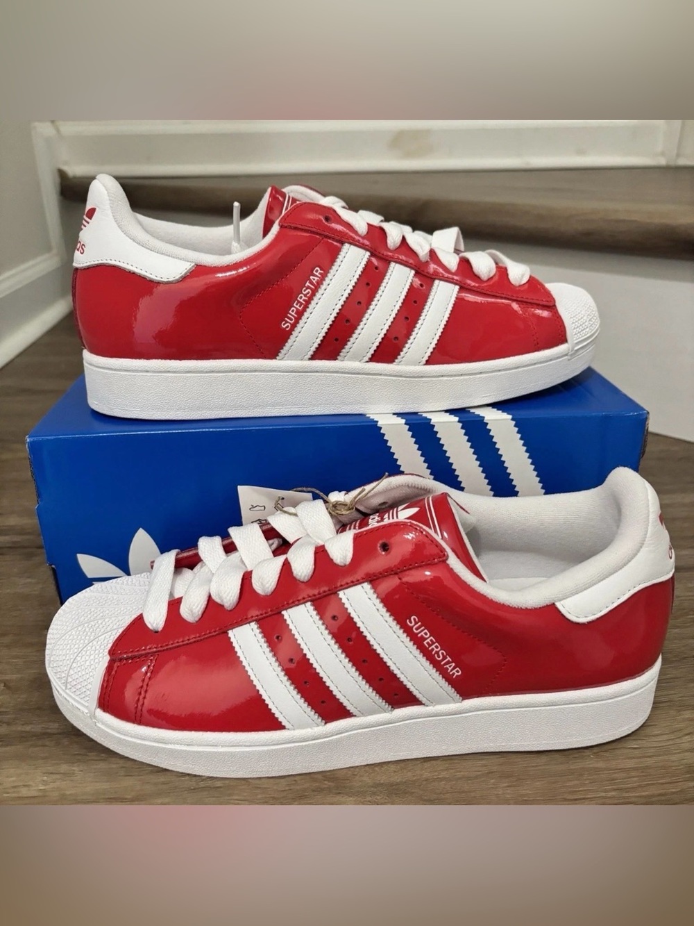 adidas Superstar II Better Scarlet White Men’s Shoes Sneakers KH9038 Sz 8.5, 9.5